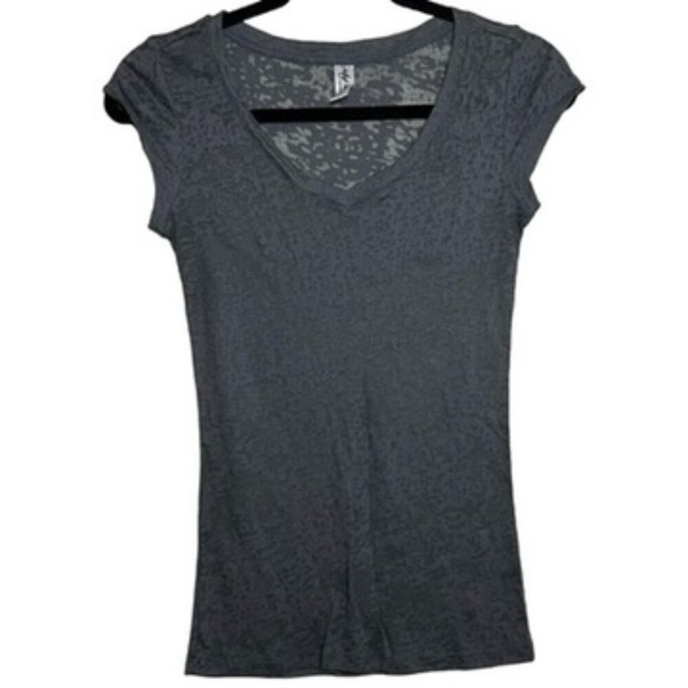 Sheer Grey Y2K Fitted Tee